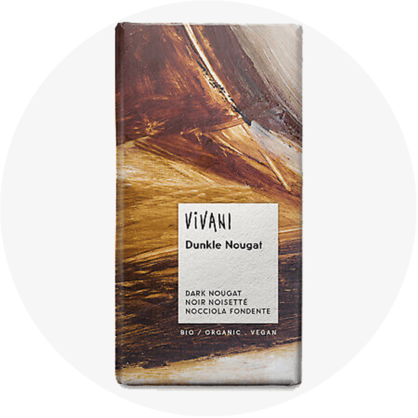 dunkle nougat schokolade vivani