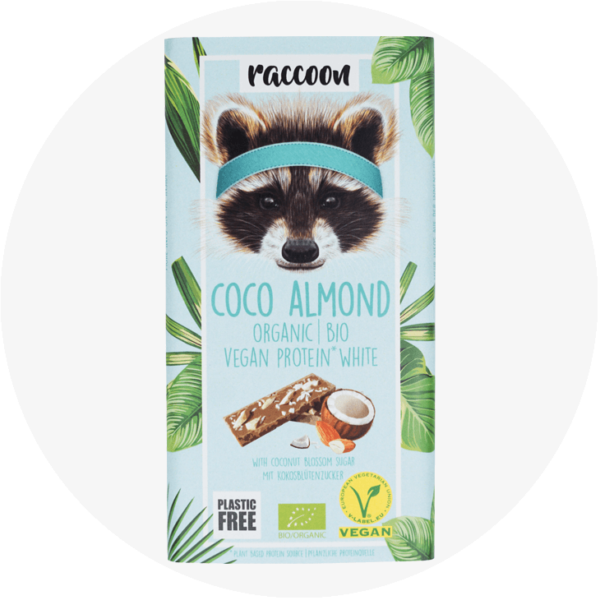 racoon coco almond schokolade