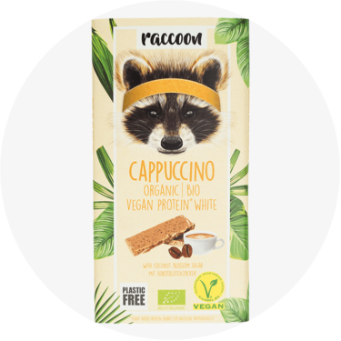 racoon cappuccino schokolade