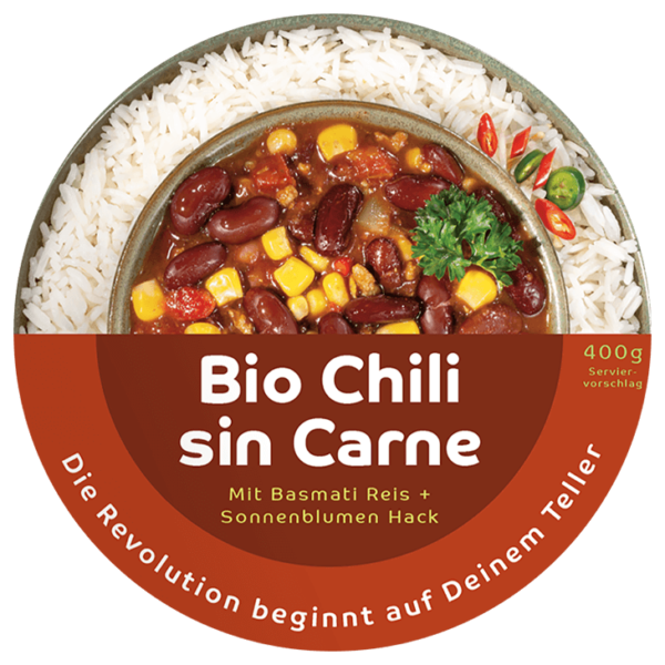Bio Chili sin Carne mit Basmati Reis