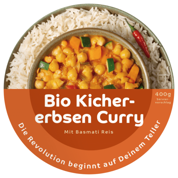 Bio Kichererbsen Curry mit Basmati Reis