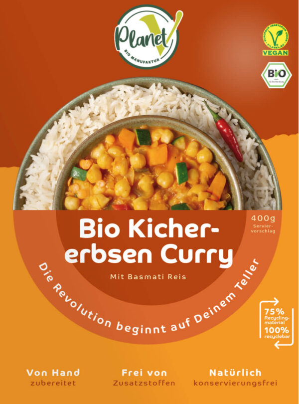 Bio Kichererbsen Curry mit Basmati Reis
