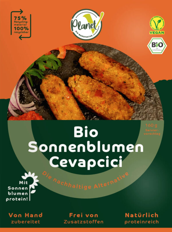 Bio Sonnenblumen Cevapcici Verpackung