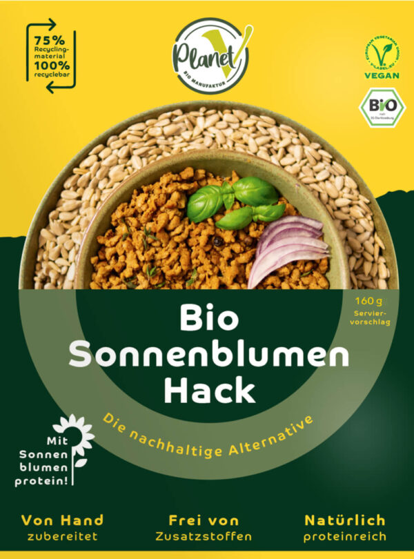 Bio Sonnenblumen Hack Verpackung