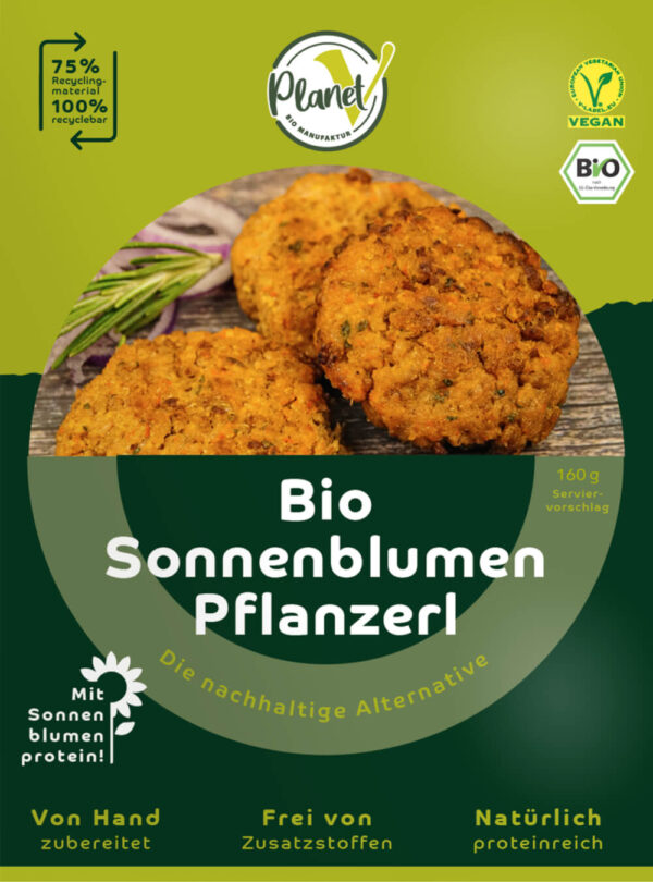 Bio Sonnenblumen Pflanzerl Verpackung