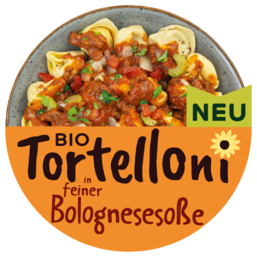 Bio Tortelloni in feiner Bolognesesoße